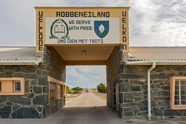 Puerta de entrada en Robben Island, Ciudad del Cabo, Sudáfrica — Foto de Stock