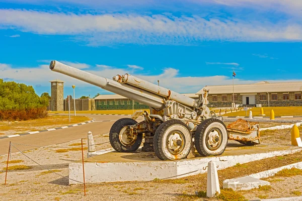 Pistola na prisão de Robben Island, África do Sul — Fotografia de Stock