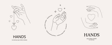 Kalpli bir el. Doğrusal stil. Arkadaşlık, aşk, ilgi.