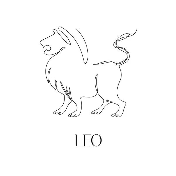 黄道带标志狮子座。占星术的象征. — 图库矢量图片