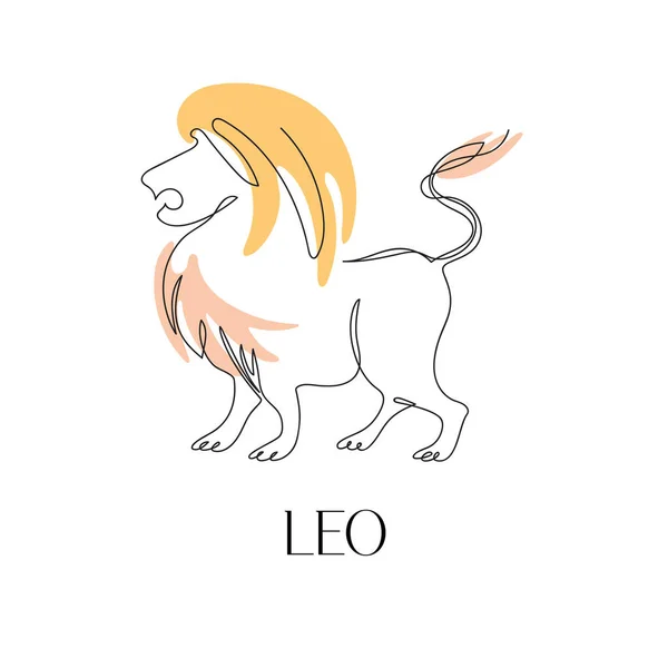Signe du zodiaque Léo. Le symbole de l'horoscope astrologique. — Image vectorielle