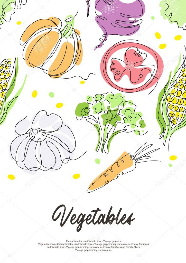 Background with different vegetables. Tomatoes and paprika.