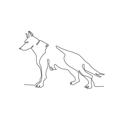 Çoban. Köpek tek sıra halinde çekilir. Minimalist grafikler.