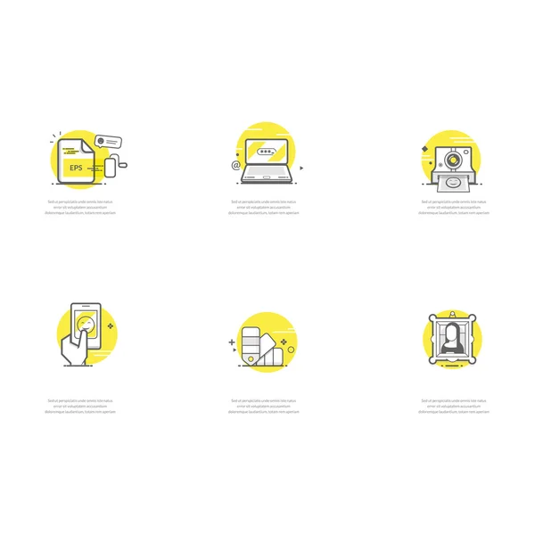 Iconos de diseño gráfico — Vector de stock