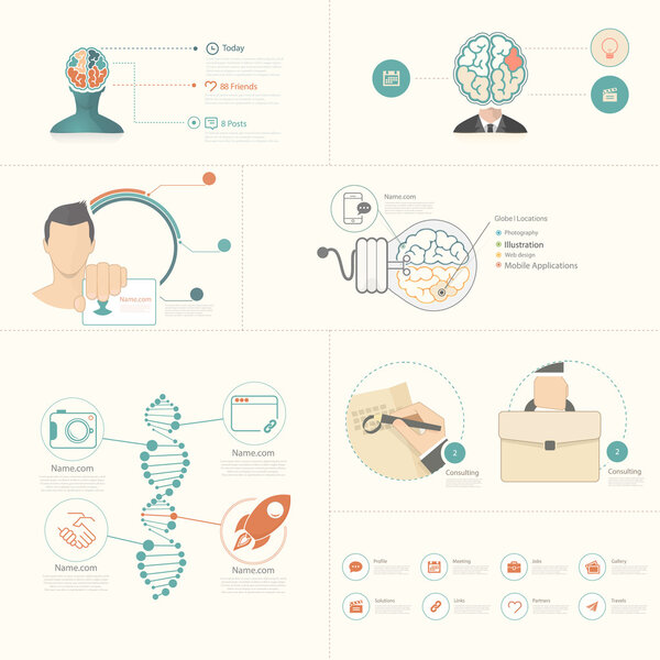 Инфографические элементы для презентации слайдов и веб-шаблонов
.
