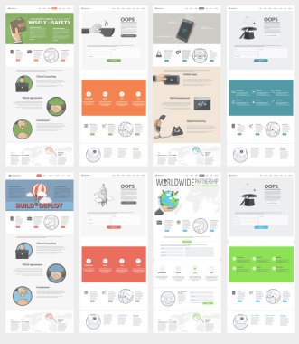 Düz Web sitesi şablonları iş şirket için topluluğu