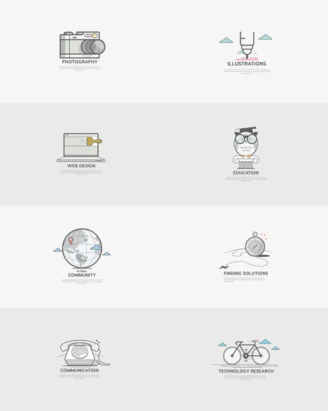 Concept icons for business company Stock Illustration