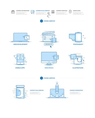 Web sitesi tasarım modeli şablonları.