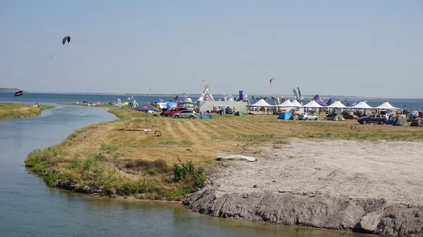 Фестиваль кайта в Коблево, Украина - Tiligul Kite Fest 2016 — стоковое фото