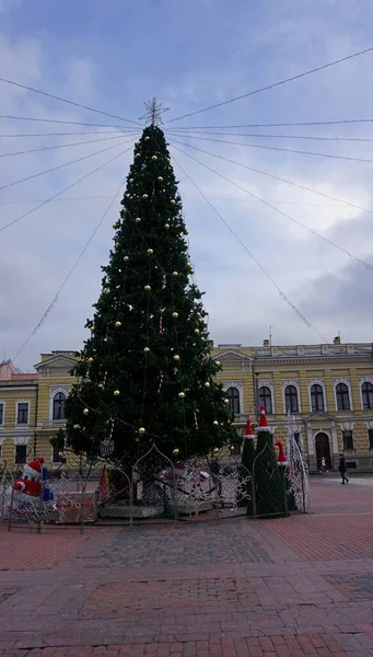 Plaza Central Ciudad Heroes Maidan Vista Arquitectónica Ciudad Kropyvnytskyi Nombres — Foto de Stock