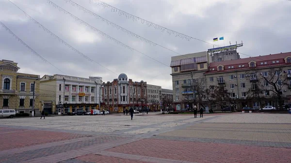 도시의 영웅들의 광장이다 우크라이나 크로피니츠 명칭은 Yelisavetgrad Zinovievsk Kirovo Kirovograve — 스톡 사진