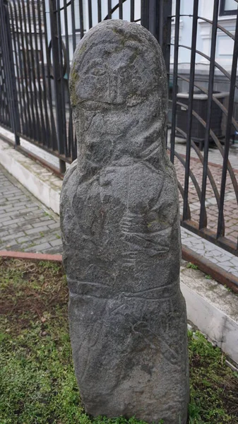 Esculturas Pedra Uma Mulher Cita Kirovograd Museum Local Lore Cidade — Fotografia de Stock
