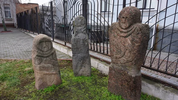 Esculturas Pedra Uma Mulher Cita Kirovograd Museum Local Lore Cidade — Fotografia de Stock