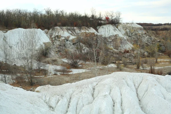 Beyaz kaolin kili depozito — Stok fotoğraf