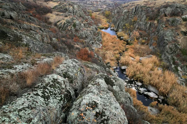 Pohled kaňonu s ptačí perspektivy — Stock fotografie