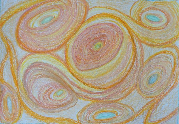 Abstract drawing oil pastel — Stock Photo, Image