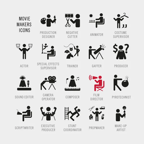 Movie makers icons Vector Graphics