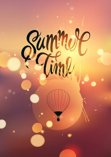 Summer time poster — Stock Vector