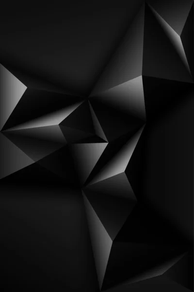 Fondo geométrico negro abstracto — Vector de stock