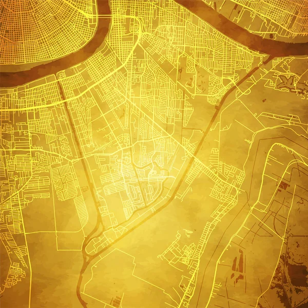 Mapa Del Área New Orleans Louisiana French Quarter Downtown Uptown — Foto de Stock