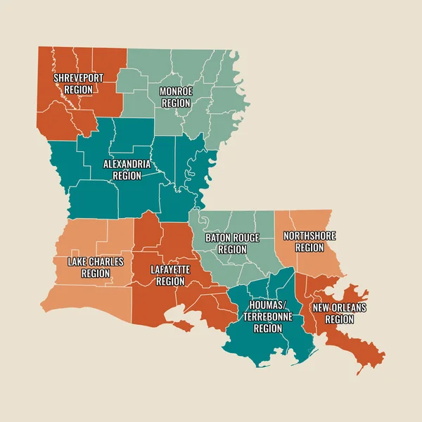 Mapa Del Área New Orleans Louisiana French Quarter Downtown Uptown — Foto de Stock