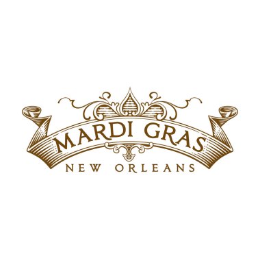 Mardi Gras marquee tişört tasarımı New Orleans Louisiana grafiği