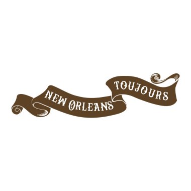 Eski tarz vektör etiketi New Orleans