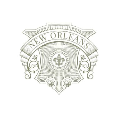 Louisiana Eyaletinin vektör arması New Orleans