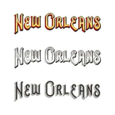 Orleans Louisiana metninin vektör resmi