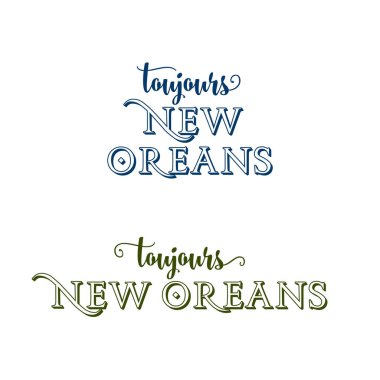 New Orleans demir stili logo tasarımı slogan çizelgesi grafiği