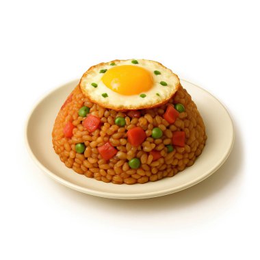 Kızarmış pirinç Çin yemeği.