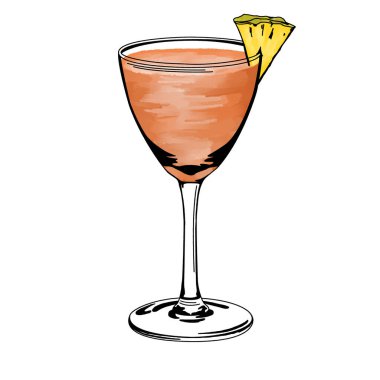 Limonlu kokteyl kadehi.