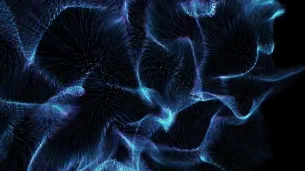 青い粒子効果 背景とタイトルについて — ストック動画