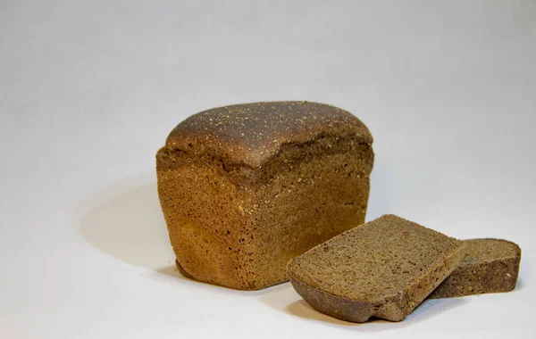 Sliced Fresh Black Bread Cumin — Stock Photo, Image