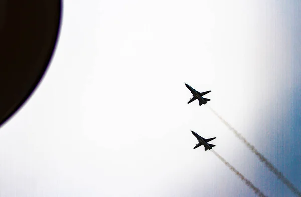 Two Fighter Jets Sky — Stock Photo, Image