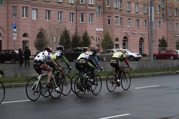 Czelabińsk Południowa Rosja Ural Maja 2021 Masowy Wyścig Rowerowy Ulicy — Zdjęcie stockowe