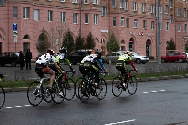 Tscheljabinsk Südural Russland Mai 2021 Massen Radrennen Auf Der Stadtstraße — Stockfoto