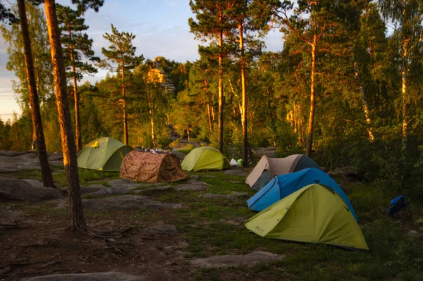 Tourist camp in the mountains