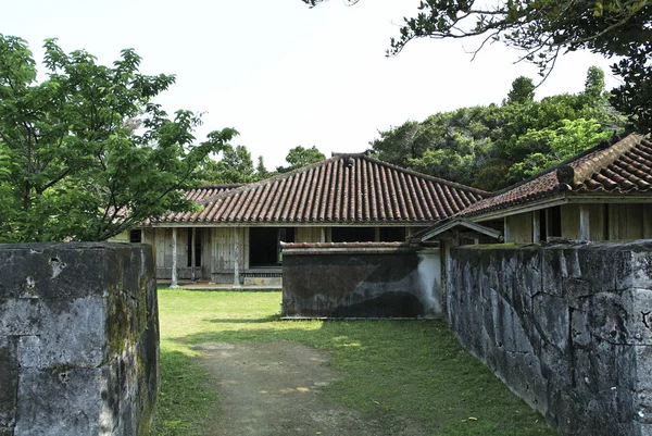 Of Izena of Okinawa inscription Cali house — Stock Photo, Image