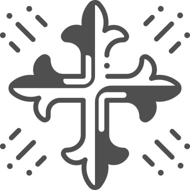 Basit vektör illüstrasyon çapraz