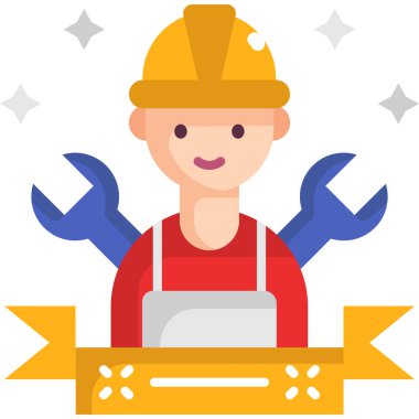 Basit vektör illüstrasyon adamı