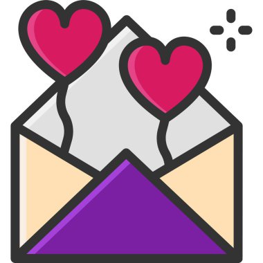 Basit vektör illüstrasyon aşk kavramı