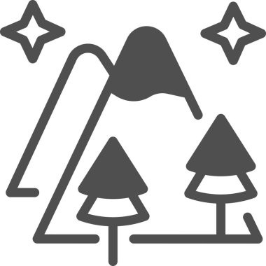 dağ manzarası vektör çizimi 