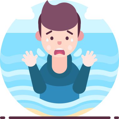 Basit vektör illüstrasyon insan fobisi 