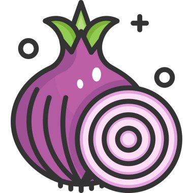 Basit vektör illüstrasyon soğanı