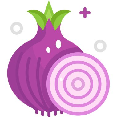 Basit vektör illüstrasyon soğanı