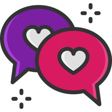 Kurye sohbet vektör illüstrasyonu 