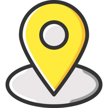 konum işaretleyici vektör illüstrasyonu 