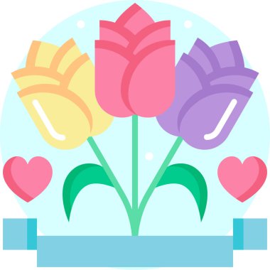 güzel gül vektör illüstrasyonu 