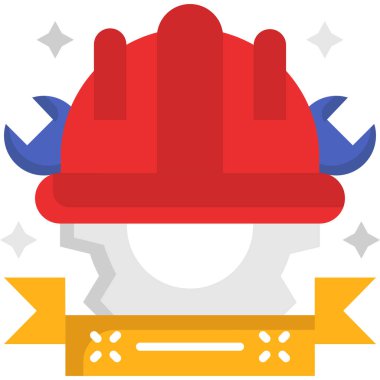 Basit vektör illüstrasyon kaskı 